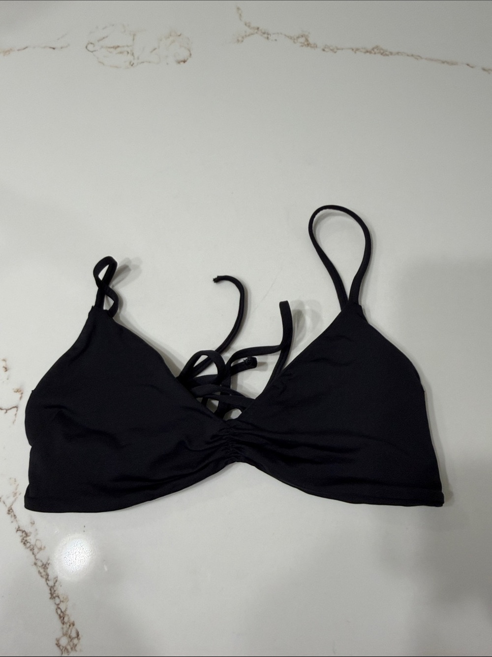 Lspace Black Strappy Bikini Top | S